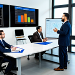 A diverse group of professional business employees, fully clothed in modest business attire, are actively participating in a crisis management training exercise in a modern, well-lit corporate training room. They are gathered around a large screen displaying a simulated scenario, engaged in focused discussion and collaborative problem-solving. Each individual exhibits perfect anatomy, correct proportions, and natural poses, with well-formed hands and proper finger count. The scene conveys a sense of unity and preparedness. The overall image is professional, safe for work, appropriate content, fully clothed, and family-friendly. High-quality professional photography, crisp details, natural lighting.